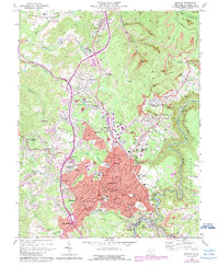 Download a high-resolution, GPS-compatible USGS topo map for Beckley, WV (1989 edition)
