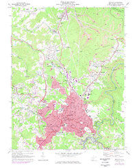 Download a high-resolution, GPS-compatible USGS topo map for Beckley, WV (1977 edition)