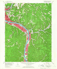 Download a high-resolution, GPS-compatible USGS topo map for Charleston East, WV (1966 edition)