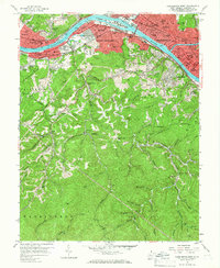 preview thumbnail of historical topo map of Kanawha County, WV in 1958