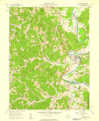 1957 Map of Elizabeth, WV, 1958 Print