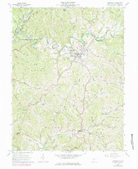 preview thumbnail of historical topo map of Harrisville, WV in 1964