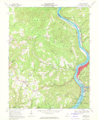 preview thumbnail of historical topo map of Hinton, WV in 1968