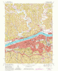 preview thumbnail of historical topo map of Huntington, WV in 1968