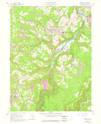 preview thumbnail of historical topo map of Kingwood, WV in 1960