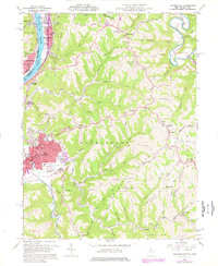Download a high-resolution, GPS-compatible USGS topo map for Moundsville, WV (1977 edition)