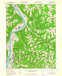 1960 Map of New Martinsville, WV, 1962 Print