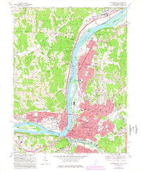 preview thumbnail of historical topo map of Parkersburg, WV in 1969