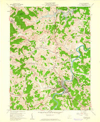 1960 Map of Philippi, WV, 1961 Print