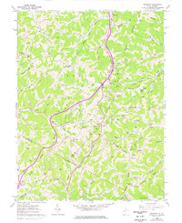 preview thumbnail of historical topo map of Wood County, WV in 1960