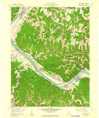 1958 Map of Winfield, WV, 1960 Print
