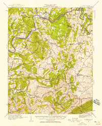 1921 Map of Alderson, WV, 1958 Print
