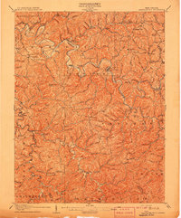 preview thumbnail of historical topo map of Calhoun County, WV in 1907