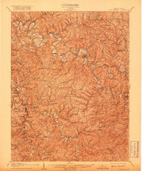 1907 Map of Calhoun County, WV, 1918 Print