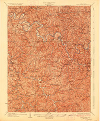 preview thumbnail of historical topo map of Calhoun County, WV in 1927