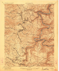 1913 Map of Oak Hill, WV, 1923 Print