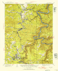 1929 Map of Oak Hill, WV, 1954 Print
