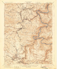 preview thumbnail of historical topo map of Beckley, WV in 1932