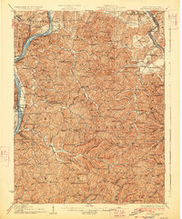 preview thumbnail of historical topo map of Wood County, WV in 1926