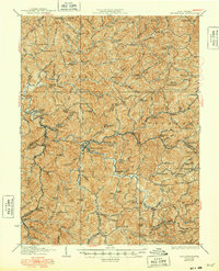 1927 Map of Burnsville, WV, 1948 Print
