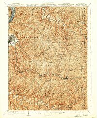 1904 Map of Cameron, 1929 Print