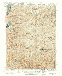 1935 Map of Cameron, WV, 1964 Print