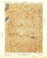 1942 Map of Cameron, WV, 1948 Print