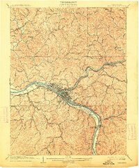 1909 Map of Charleston, WV, 1914 Print