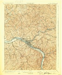 preview thumbnail of historical topo map of Charleston, WV in 1909