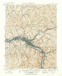 Download a high-resolution, GPS-compatible USGS topo map for Charleston, WV (1963 edition)