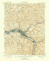 Download a high-resolution, GPS-compatible USGS topo map for Charleston, WV (1956 edition)