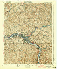 preview thumbnail of historical topo map of Charleston, WV in 1935