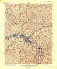 preview thumbnail of historical topo map of Charleston, WV in 1936