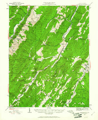 1922 Map of Franklin, WV, 1961 Print