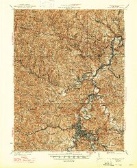 1925 Map of Clarksburg, 1947 Print