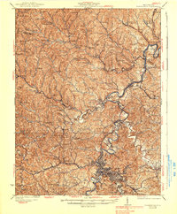 1925 Map of Clarksburg, 1939 Print