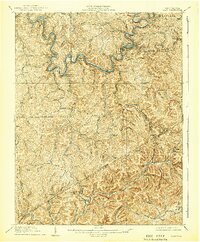 1910 Map of Clay, 1940 Print