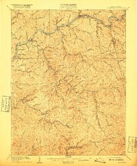 1909 Map of Clendenin, WV, 1917 Print