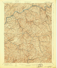 1909 Map of Clendenin, WV, 1929 Print