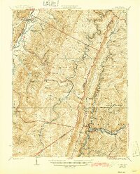 1924 Map of Durbin, 1944 Print