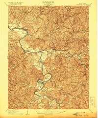 1906 Map of Elizabeth, WV, 1921 Print
