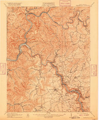 1910 Map of Ansted, WV, 1916 Print