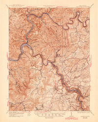 Download a high-resolution, GPS-compatible USGS topo map for Fayetteville, WV (1945 edition)