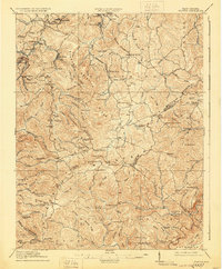 1914 Map of Flattop, 1930 Print