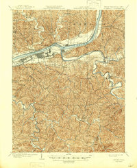 1902 Map of Huntington, WV, 1946 Print