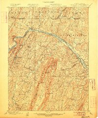 1901 Map of Franklin County, PA, 1906 Print