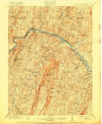 1901 Map of Franklin County, PA, 1917 Print