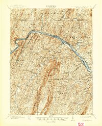 1901 Map of Franklin County, PA, 1945 Print