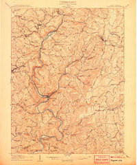 preview thumbnail of historical topo map of Kingwood, WV in 1907
