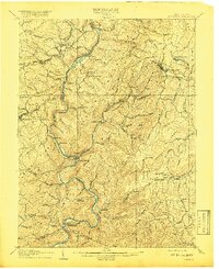 1907 Map of Aurora, WV, 1918 Print